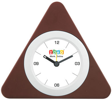 Table Clock - Fiber, Diameter 10cm, Height 5cm, Color Black | Accurate Timekeeping, Lightweight, Intricate Design, Attractive Pattern