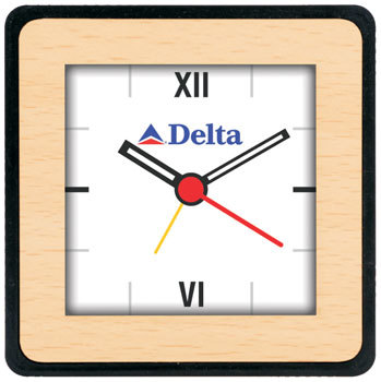 Table Clock - Fiber, Diameter 10cm, Height 5cm, Color Black | Accurate Timekeeping, Lightweight, Intricate Design, Attractive Pattern