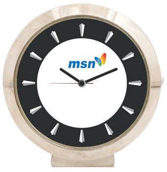 Table Clock - Fiber, Diameter 10cm, Height 5cm, Color Black | Accurate Timekeeping, Lightweight, Intricate Design, Attractive Pattern