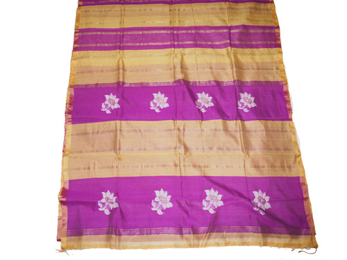 Bengal Handloom Purple Silk Saree
