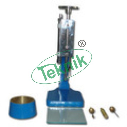 Vicat Needle with Deshpot - Mild Steel Base Plate 5x5 Inches, Brass Fulcrum Mould 70mm/60mm x 40mm Height, Blue | Manual Operation for Soil Testing Equipments