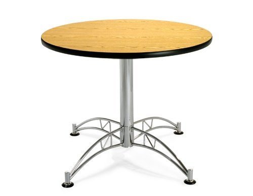 Canteen Furniture - Wood & Metal Construction, Medium Size, Round Shape, Polished Glossy Finish | Freestanding Design for Office & Home