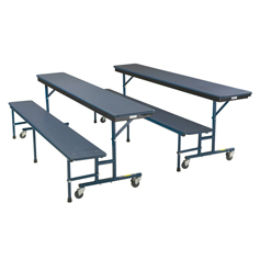 Canteen Table - Metal & Wood, 6x2.5 Feet, Rectangular Shape, 20 mm Thick, Portable Design, Smooth Powder Coated Finish, Weighs 35 kg