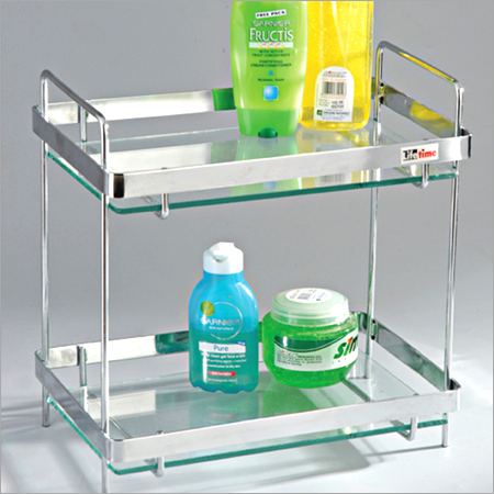 स्टेनलेस स्टील डबल रैक ग्लास