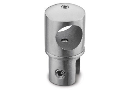 Glass Support Connector - Color: Silver