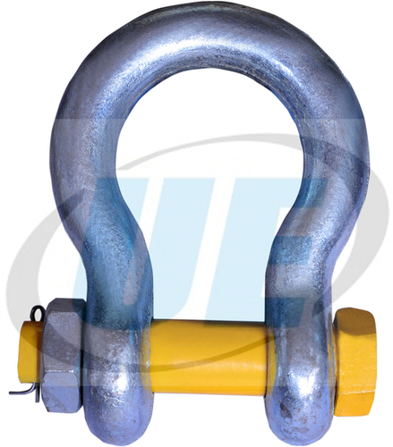 Gr-80 Alloy Steel Bow Shackles - 1-120 Tonne Lifting Capacity, Nut Bolt Closure, Polished Silver Finish, Industrial Use, New Condition, 1 Year Warranty
