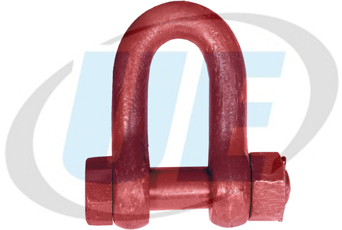 D Shackles Gr-63 Nut Bolt Type Indian - Alloy Steel, 55 Ton Capacity, Red, Polished Finish | 1-Year Warranty, Manual Operation, Industrial Use