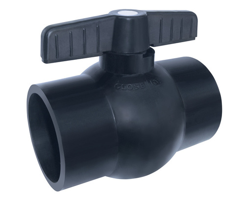 Solid Ball Valve - Plastic, 15mm to 50mm (1/2" to 2") Size | Flanged Connection, Plain Finish, Designed for Industrial Water Applications