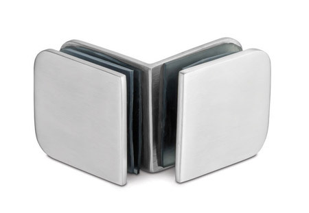 सिल्वर और ब्लैक ग्लास पैनल फिक्सिंग ब्रैकेट