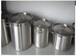 Stainless Steel Stock Pots with Lid - Stainless Steel, 4-6 Kilograms, Silver , Manual Temperature Control with Bain Marie Functionality