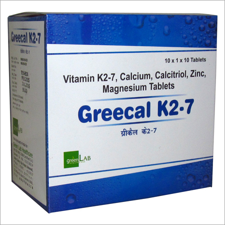 विटामिन K2-7 कैल्शियम, कैल्सीट्रिओल, जिंक, मैग्नीशियम टैब
