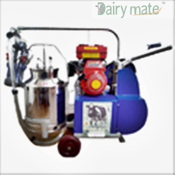 Stainless Steel Engine Operated Single Bucket Milking Machine
