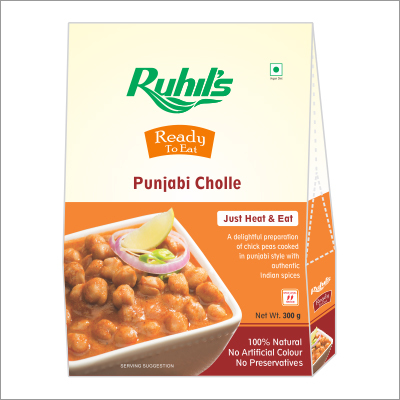 खाने के लिए तैयार पंजाबी छोले