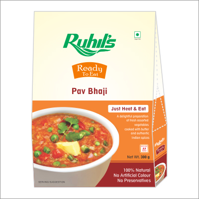खाने के लिए तैयार पाव भाजी
