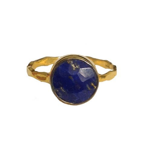 Round Lapis Lazuli Gemstone Ring