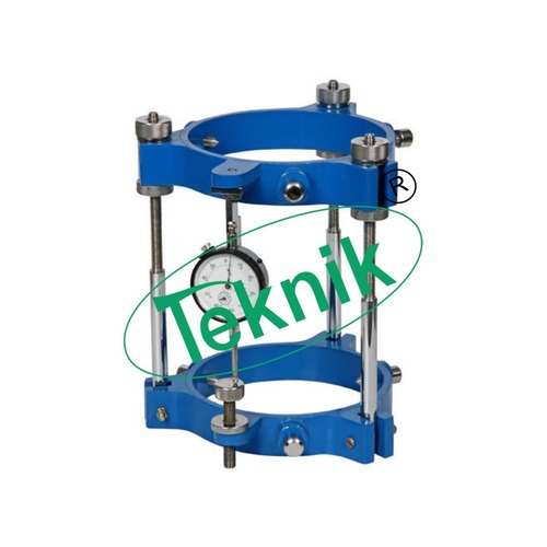 Longitudinal Compressometer - Precision Measuring Instrument with 0.002mm Accuracy, 150mm Diameter x 300mm Height | Ideal for Concrete Testing, Adjustable Anvil Screw, Dial Gauge Included