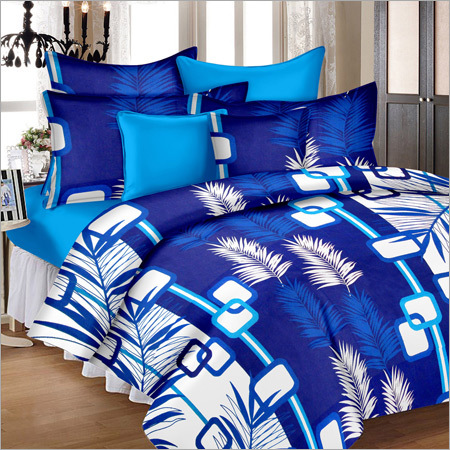 Blue Printed Bed Sheet