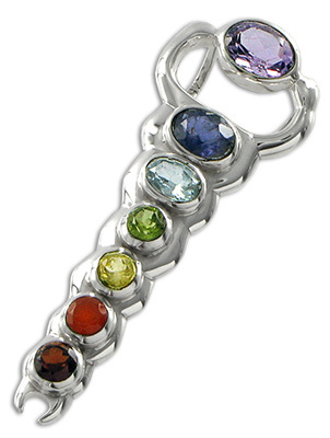 Multi Gemstone Designer Pendant - Natural AAAGemstones in Faceted Oval/Round Shapes | 925 Sterling Silver, Women's Jewelry for Anniversary, Engagement, Gift, Party, Wedding