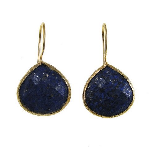 Pear Lapis Lazuli Gemstone Earring