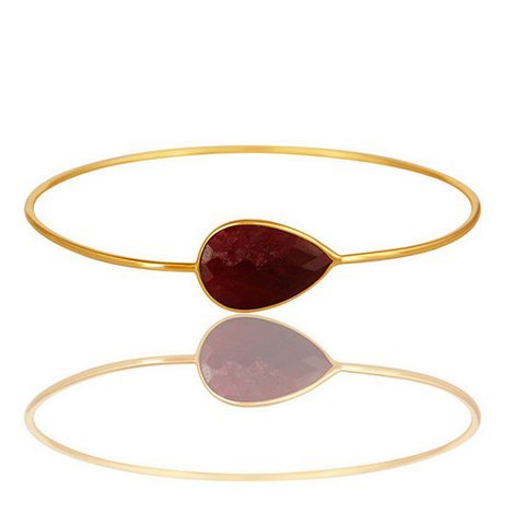 Fashion Dyed Ruby  Gemstone Bangle