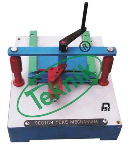 White Blue Scotch Yoke Mechanism - Material: Mild Steel