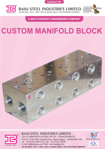 Manifold Block - Customizable Dimensions For Space-saving Connections | Robust Design And Hassle-free Performance
