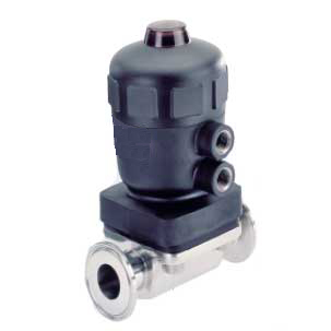 Process Control Valve - Stainless Steel and Plastic, 1 Inch Diameter, IP65 Rated, Low Noise with EPDM/PTFE Seals, Manual or Pneumatic Actuation