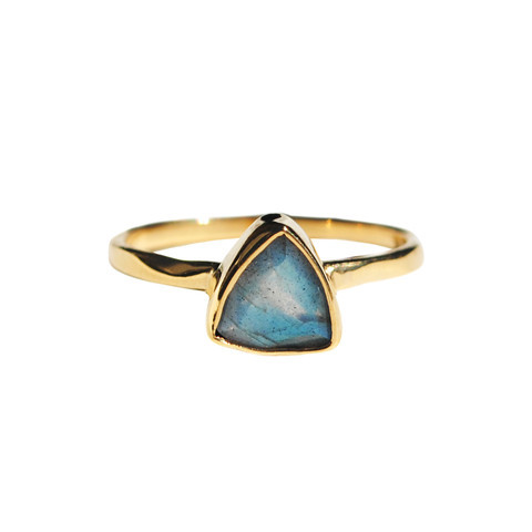 Pear Labradorite Gemstone Ring