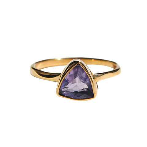 Pear Amethyst Gemstone Ring