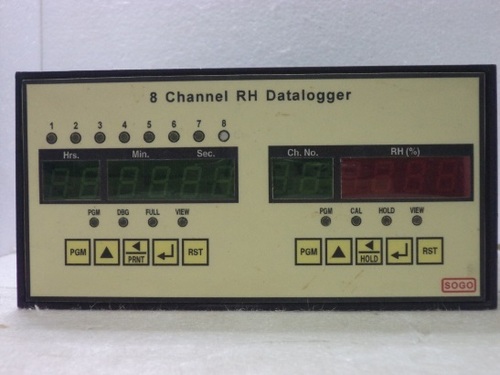 Cream And Black 8 Channel Rh Dataloger