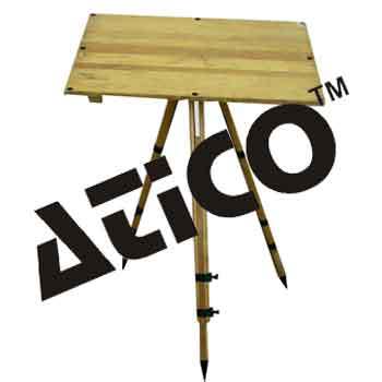 Plane Table - Wooden, Adjustable Height, Tripod Legs | Smooth Natural Finish for Precision Surveying
