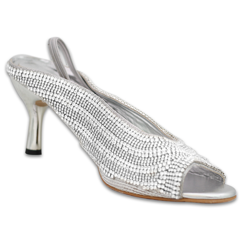 डिज़ाइनर सिल्वर वेडिंग वियर सैंडल