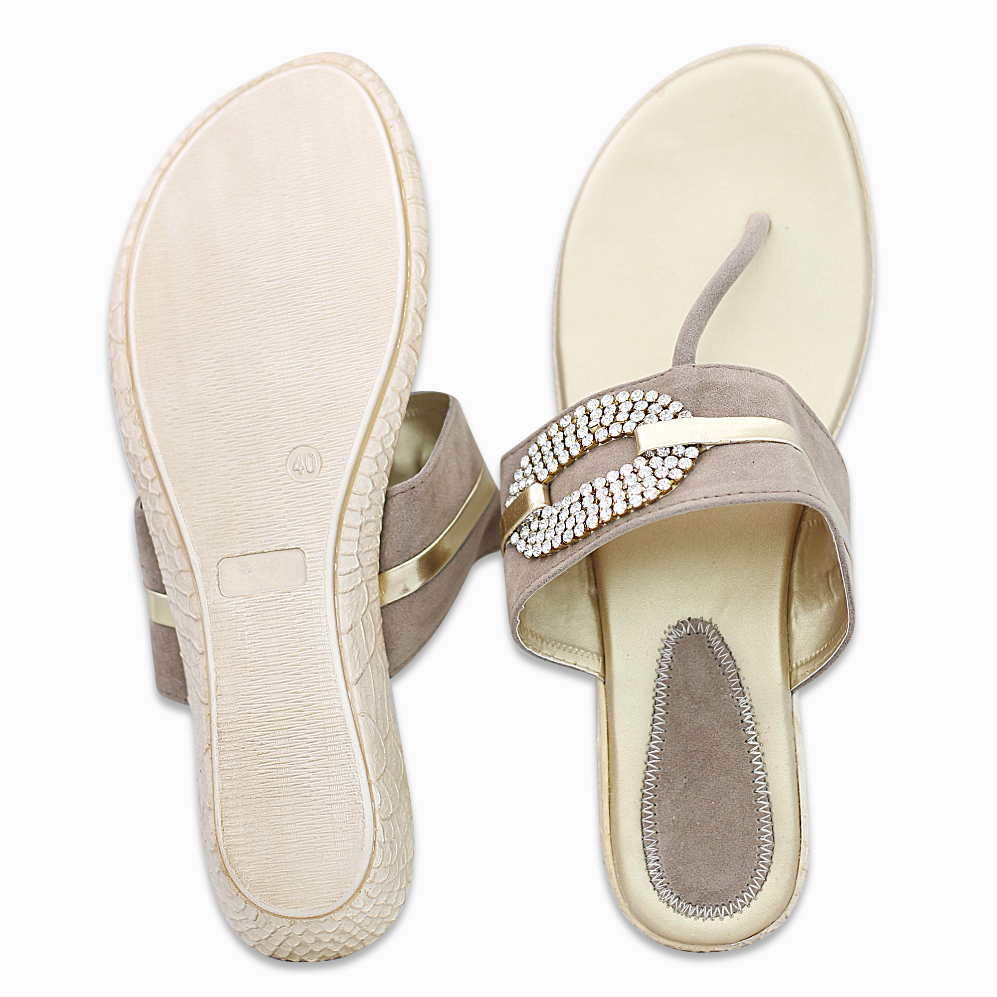 Designer Golden Slip On
