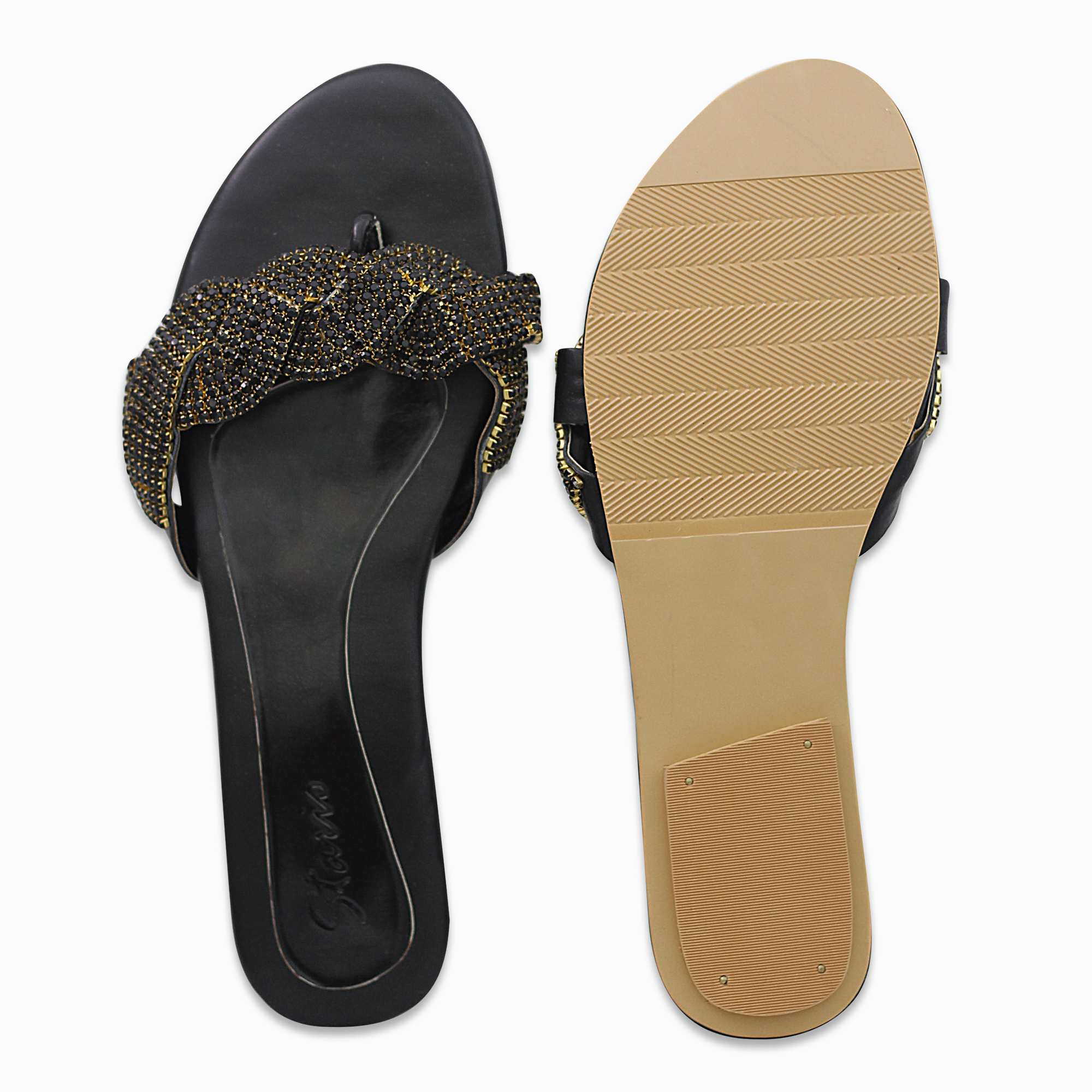 Designer Black Slip On