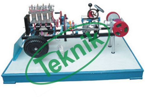 Educational Car Model - Wooden Frame with Acrylic Sheet, Handle Driven & Motor Driven Models for Automobile Engineering Applications