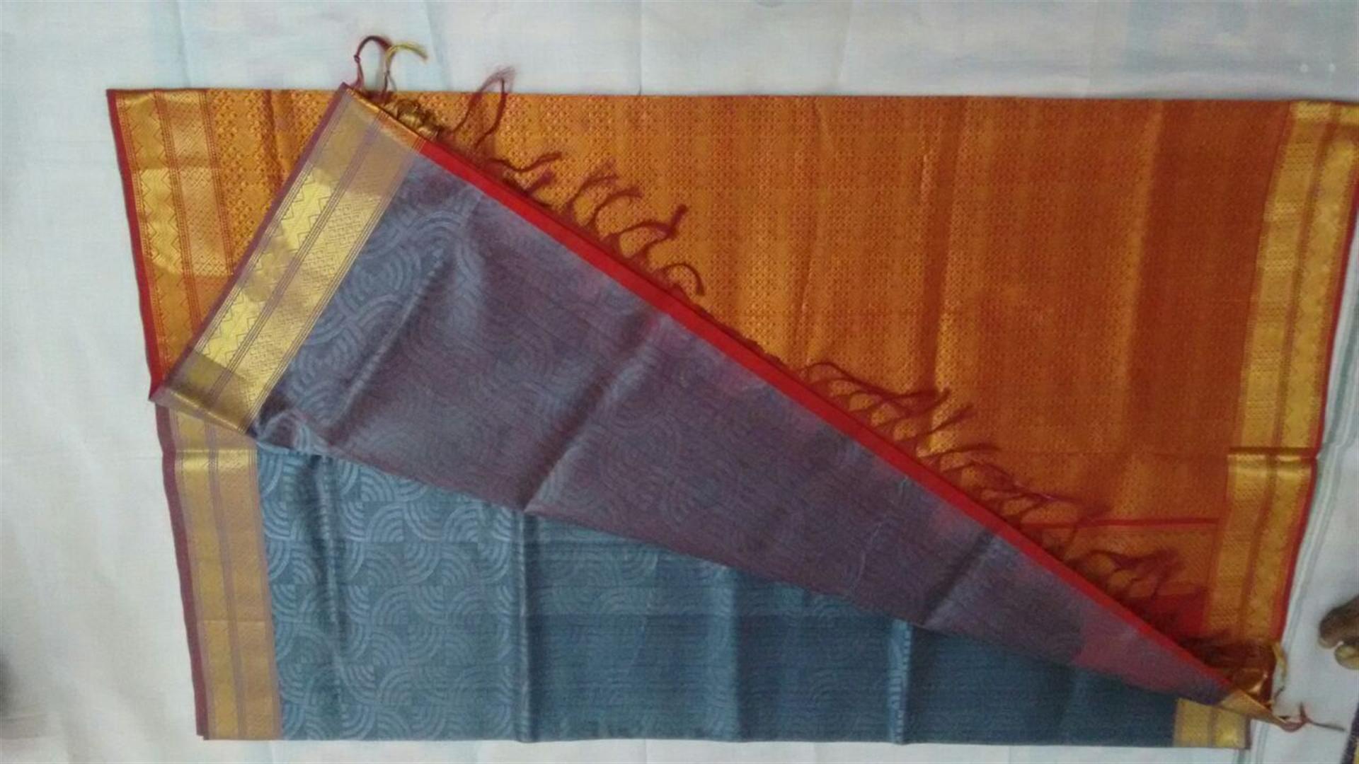 Silks Samundri Saree - Silk 5.5m X 1.2m, Red | Elegant Design, Shrink Resistant, Long Lasting Shine
