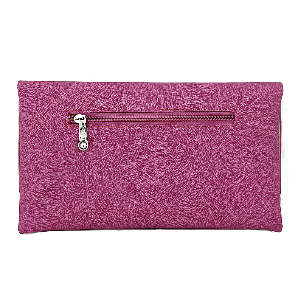 Designer Pink Clutch With Design On Acrylic