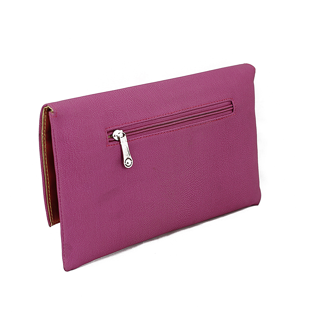 Designer Pink Clutch With Design On Acrylic