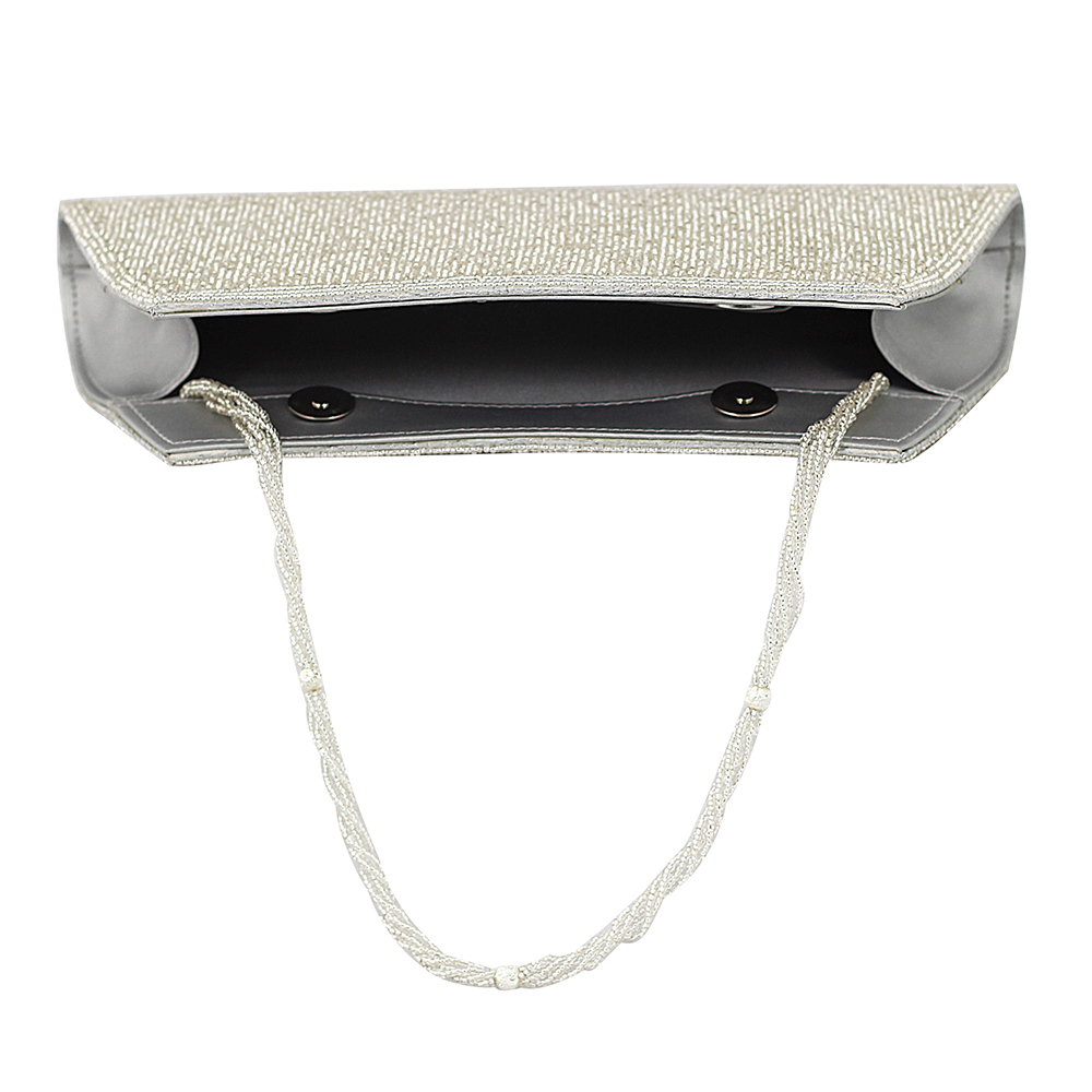Handmade Silver Clutches - Variable Dimensions, Magnetic Closure | Elegant Design, Single Zip Compartment, Party Perfect