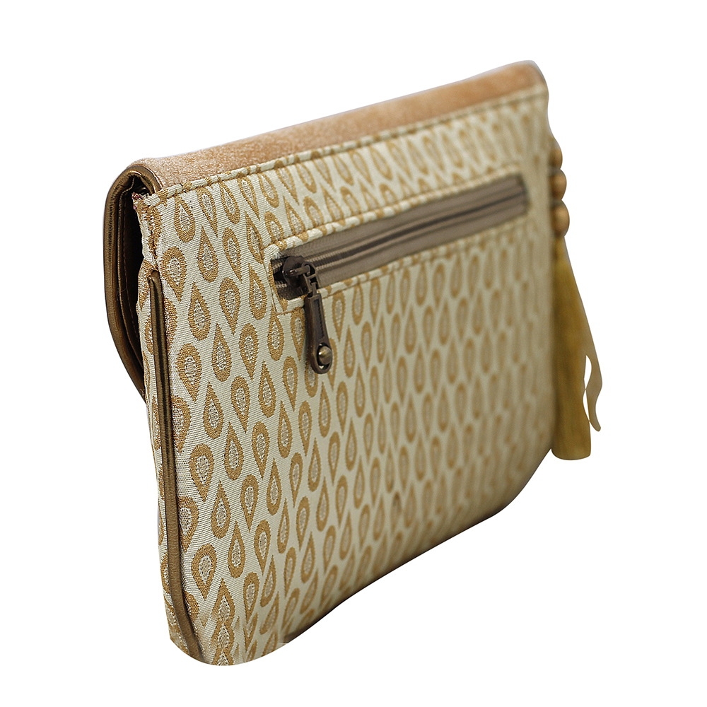Handmade Designer Golden Clutch