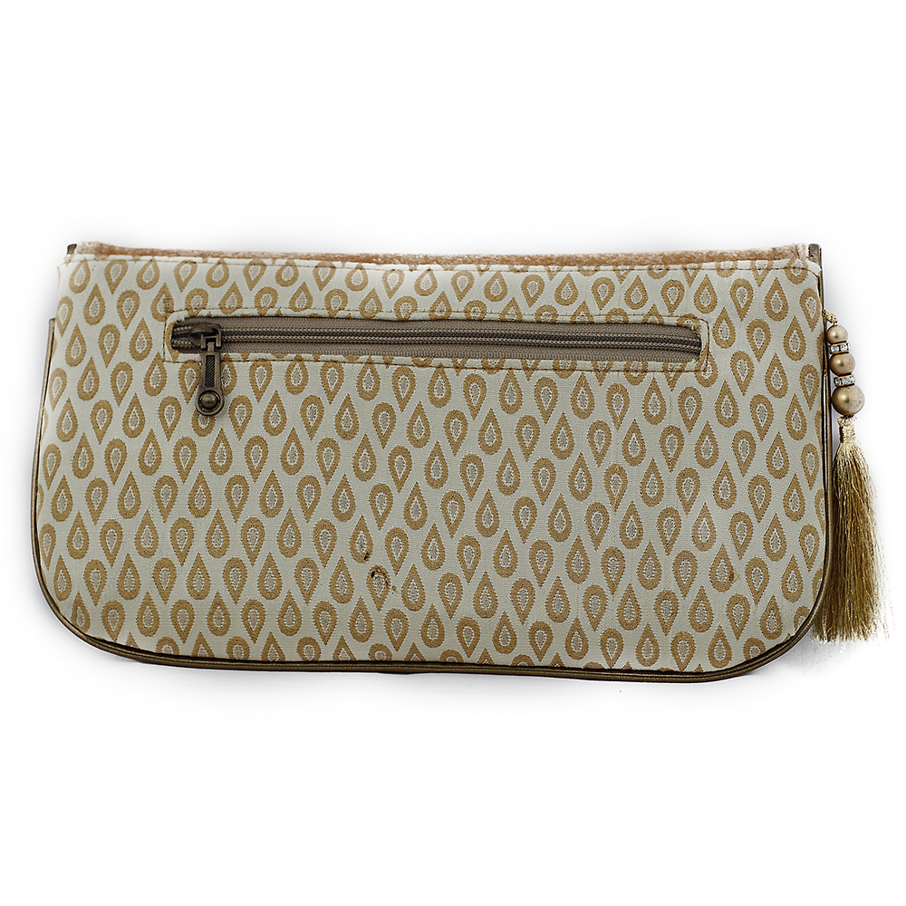 Handmade Designer Golden Clutch