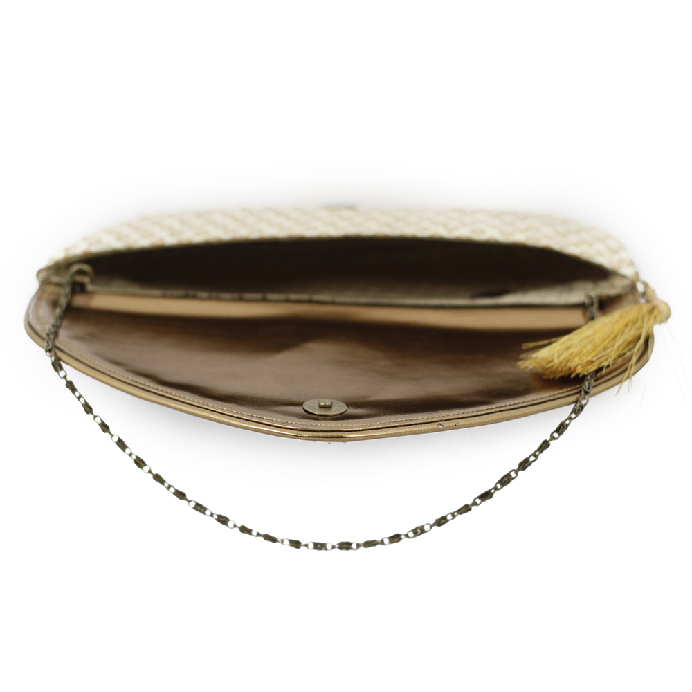 Handmade Designer Golden Clutch