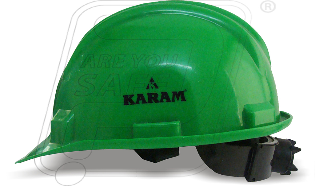 Safety Helmet With Ratchet Adjustment