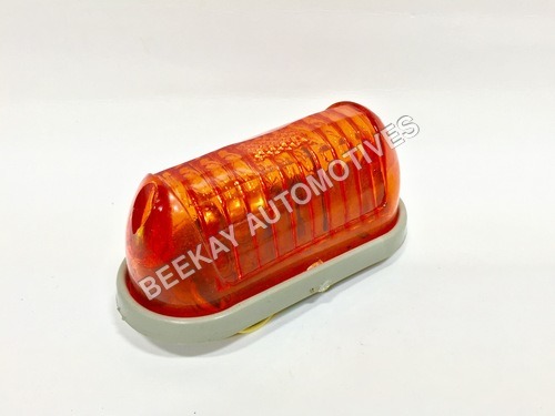 SIDE INDICATOR ASSY MINI HELLA - PVC Plastic, 12-24 Volt, Yellow & Red | High Durability, 5-10 Watt Power, Protective Lamp Covering