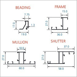Aluminum Casement Window Section Series