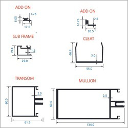 Aluminium Structural Silicon Glazing Section