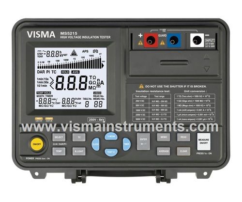 High Voltage Insulation Tester 5 Kv - 5 T Ohm