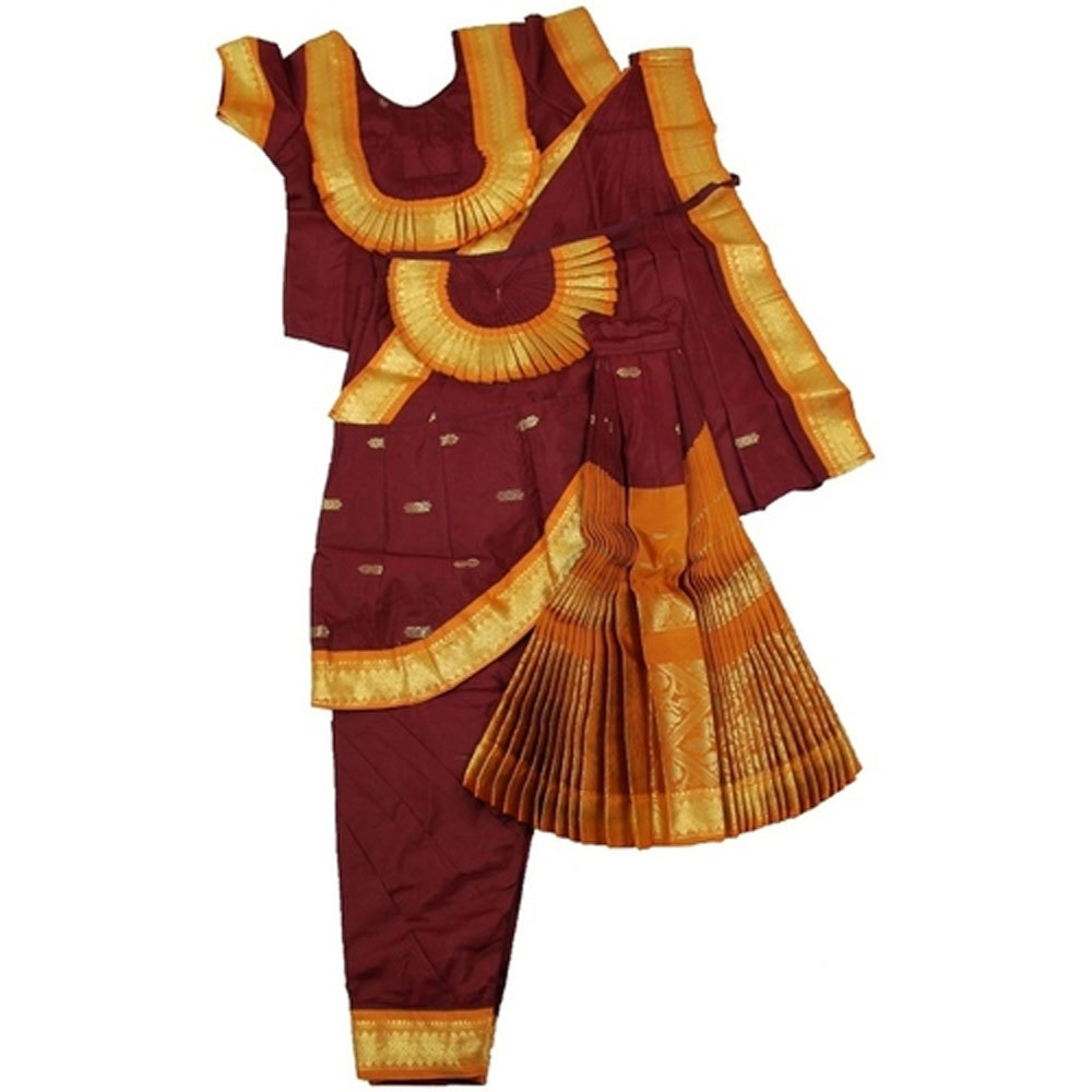 Brown Bharatnatyam Costume Sets