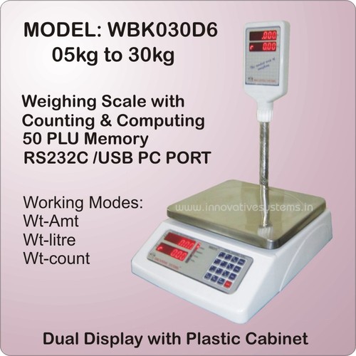 Dual Display Counting & Computing Scale Load: 1-50  Kilograms (Kg)