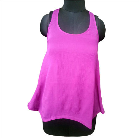 Pink Sleeveless Chiffon Beach Top